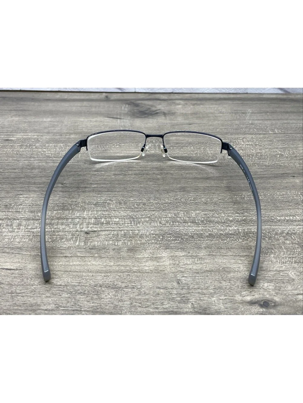 Nike Eyeglasses Frame 8090-412 Mens Navy Blue Metal Half Rim 53[]17-140 Frames